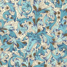 Traditional Florentine Print Paper in Blue Tones ~ Carta Fiorentina Italy